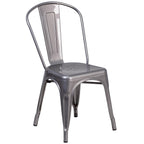 Flash Furniture Lincoln Clear Coated Metal Indoor Stackable Chair
