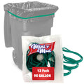 Rubber Bands For 95 Gallon Trash Cans - 12 Pack | Secure 95 Gallon Trash Bags | Heavy Duty, Durable, Stretchable, & Reusable For