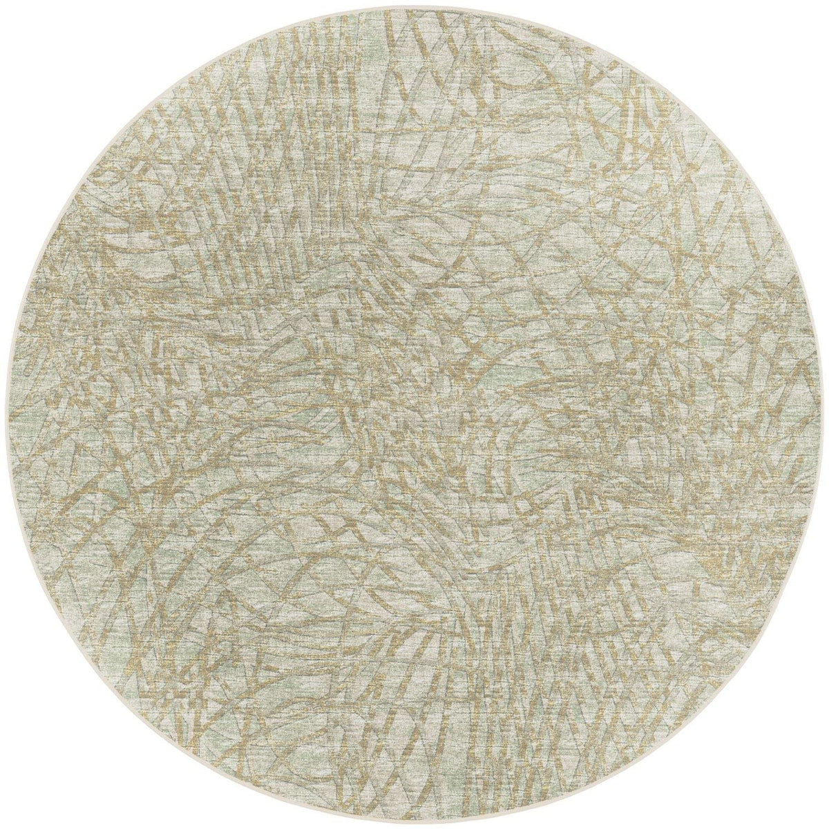 Winslow Wl2 Green Transitional Rug Round 8' X 8'