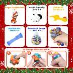 Hellojoy Christmas Pop Fidgets Advent Calendar 2024 For Boys Girls, 24 Days Countdown Calendar Push Pop Bubble Set Sensory Toys