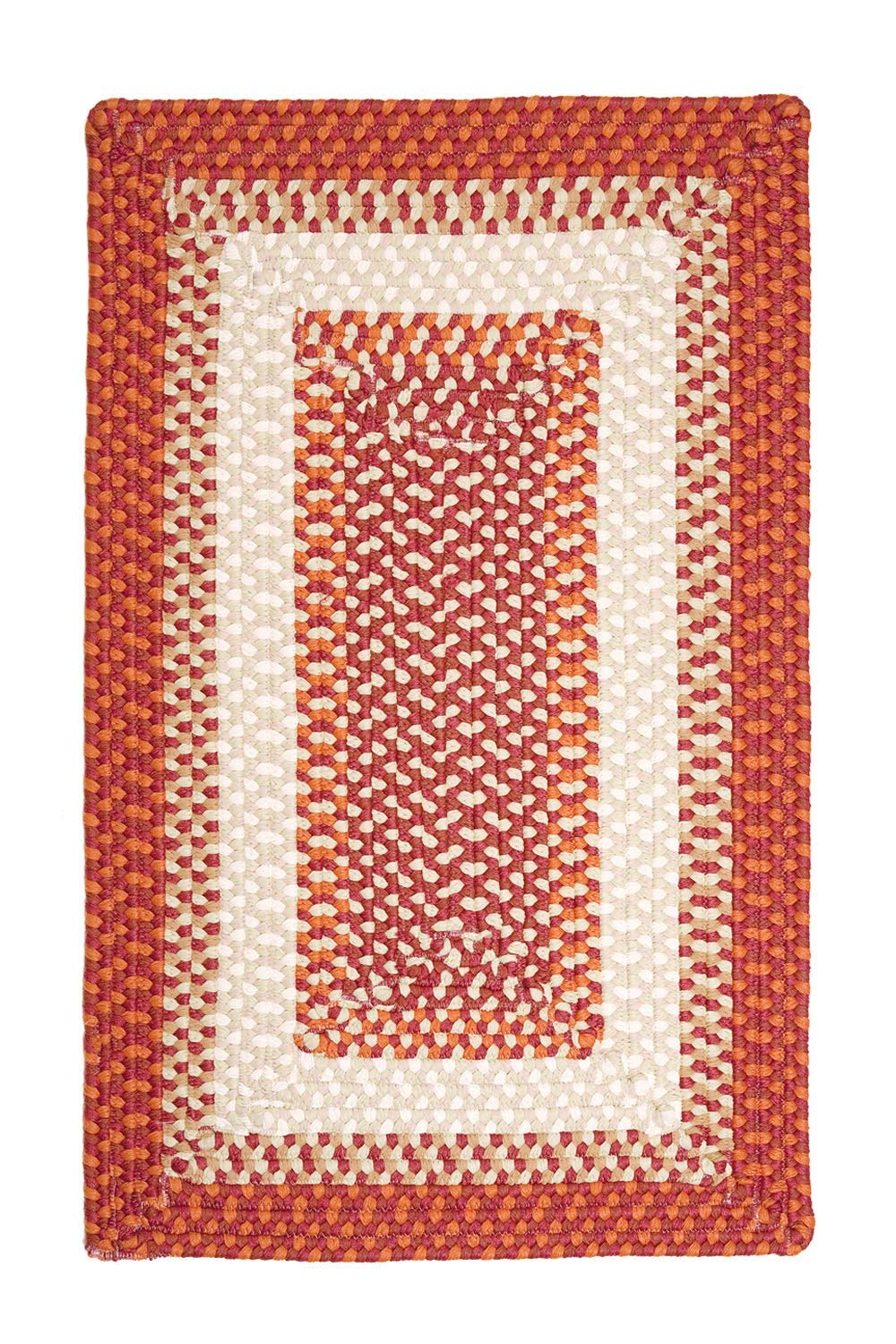 Colonial Mills Montego Runner 2' X 10' Braided Modern Area Rug In Red Stripes