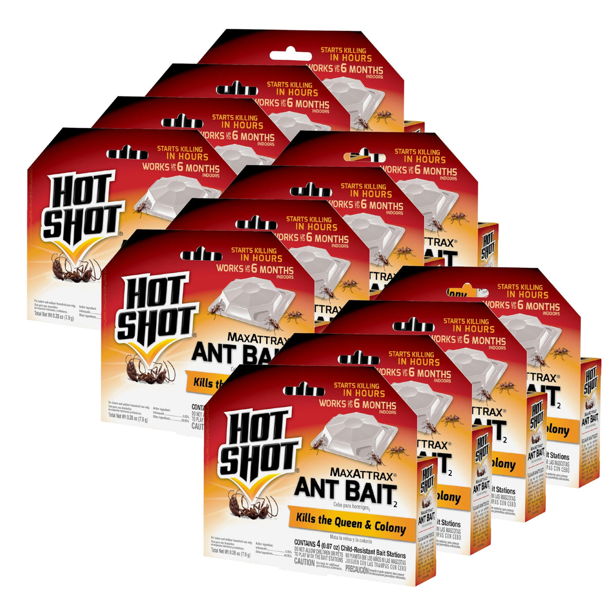 Hot Shot Maxattrax Ant Bait, 4 Count, 12 Pack