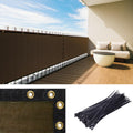 Royal Shade Custom Size 3  x 198  Brown Balcony Privacy Screen Apartment Above Railing Porch Patio Fence Windscreen Cover Nett