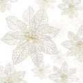 WILLBOND 36 Pieces Christmas Poinsettia Flowers Artificial Ornaments Glitter Christmas Decorations Tree Wedding New Year(White)