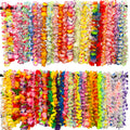 Yzoe Gzroe 100 Counts Hawaiian Leis Flower for Luau Theme Party Decorations - Bulk Set of Silk Flower Necklace Leis Tropical The