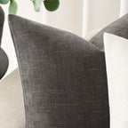 Foindtower Pack Of 2 Soft Textured Chenille Throw Decorative Pillow Covers Lumbar Accent Solid Cushion Cover Cozy Farmhouse Pill