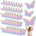 Geosar 3D Large Butterfly Party Decoration 2 Layer Giant Paper Butterfly Stickers for Birthday Baby Shower Nursery Wall Decor(Pu