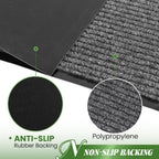 Door Mat Heavy Duty Outdoor Indoor Doormat Low Profile Front Door Mat Large 31X47 Inch Light Gray Entrance Welcome Mats Easy Cle