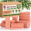 50 PCS Cedar Blocks for Clothes Storage,100% Natural Aromatic Cedar Blocks for Closet Storage,Wardrobe,Drawers,Shelves