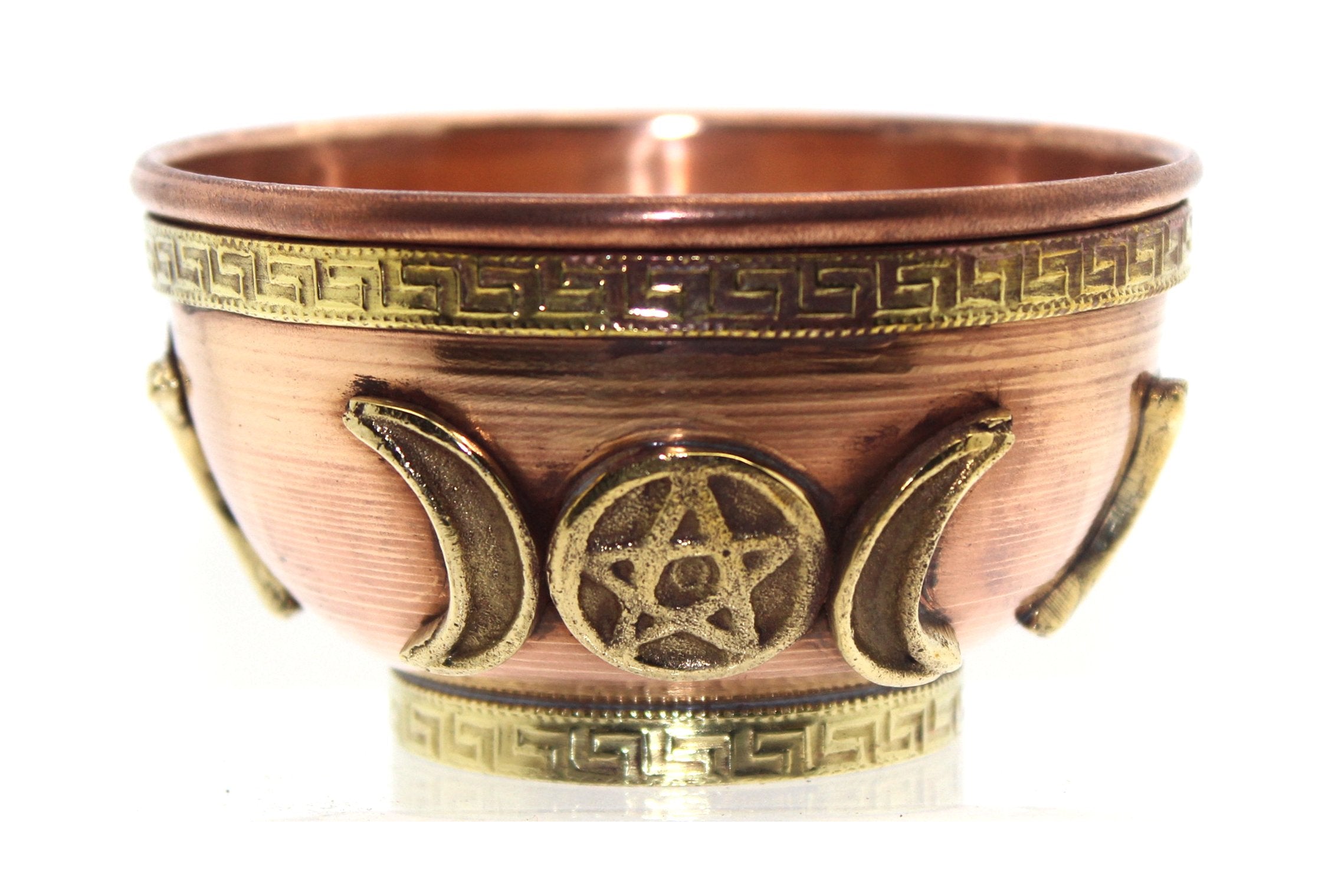 Crystalo - Copper Offering Bowl, 3 Inch Diameter, Great for Altar use, Ritual use,Incense Burner, smudging Bowl, Decoration Bowl