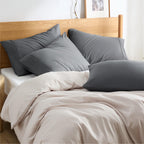 Bedsure Queen Pillow Cases Set Of 4 - Dark Grey Polyester Microfiber Pillowcases 4 Pack, Super Soft And Cozy Gray Pillowcase, Pillow Case Covers With Envelop Closure, 20X30 Inches
