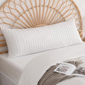 Jellymoni 1 Pack White Body Pillowcase, Soft Microfiber Striped Tufted Pillow Covers With Envelope Closure (Pillows Are Not Incl