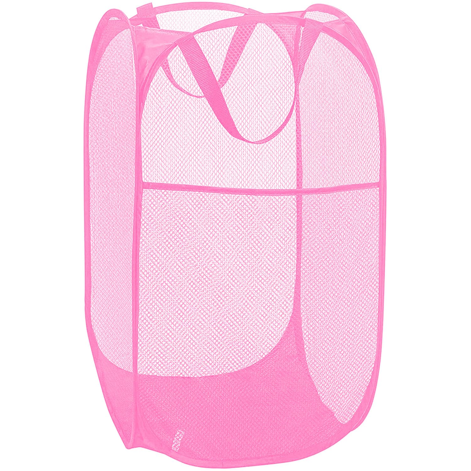 Buenod Pop Up Laundry Hamper Reinforced Collapsible Laundry Basket Foldable Clothes Hamper for Home, Dorm Room, Travel, Cruise, 