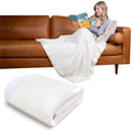 Baby Morgan Adult Throw Blanket With Satin Trim - 50' X 60' Throw Blanket White