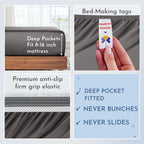 California Design Den Luxury 100% Cotton Sheets King Size Sheet Set - Buttery Soft 800 Thread Count - Beats Fake Egyptian Claim, Bedding Set With Durable Deep Pocket Fitted Sheet (Grey)