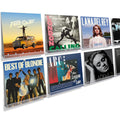 upsimples 8 Pack Vinyl Record Wall Mount Shelves, 12 Vinyl Holder for Album Record Storage & Display, Clear Acrylic Floating She