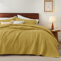 Bedsure Queen Quilt Bedding Set - Lightweight Spring Quilt Full/Queen - Mustard Yellow Bedspread Queen Size - Bedding Coverlet f