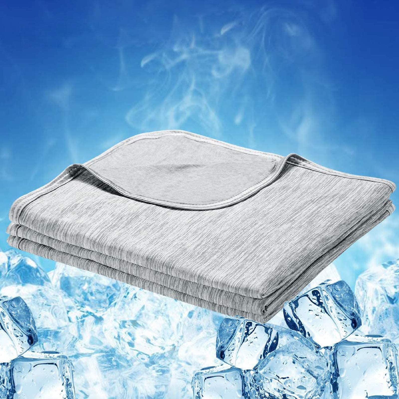 Cooling Blanket For Hot Sleepers Night Sweats Queen Size Cool Summer Blanket 79 X 86In Japanese Q-Max>0.4 Arc-Chill Cooling Fibe