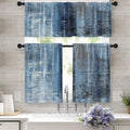Tayney Lemon Kitchen Curtains Fruit Window Curtains Valance And Tier Set 36 Inch, Black White Chessboard Background Rod Pocket S