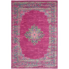 Nourison Passion Fuchsia 9' X 12' Area Rug, Boho, Traditional, Easy Cleaning, Non Shedding, Bed Room, Living Room, Hallway (9X12)