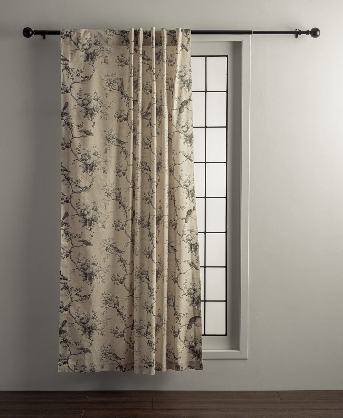 Maison D' Hermine 100% Cotton Curtain - 50'X124' Decorative Curtain - Aesthetic Curtains For Farmhouse, Kitchen & Bedroom - Fo