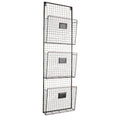 Designstyles Three Tier Wall File Holder - Durable Copper Metal Rack With Spacious Slots For Easy Organization, Mounts On Wall A