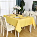 Kaipho Yellow Rectangle Tablecloth Waterproof Stain Resistant Wrinkle Free Table Cloth 210Gsm Polyester Wipeable Table Cover For