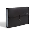 U Brands Expandable 13-Pocket Performance Poly File Folder, Black, 1 Count