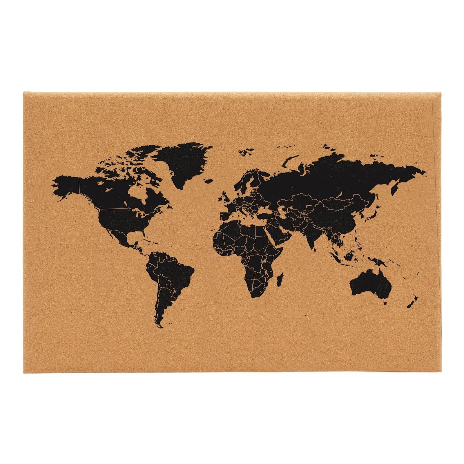 Juvale Cork Board World Map With Push Pins And Screws, Travel Tracker Map For Home And Office Wall Decoration, Easy Installation