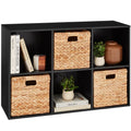 Best Choice Products 6-Cube Storage Organizer, 11In Shelf Opening, Bookcase, Display Shelf, Customizable W/ 3 Removable Back Panels – Black