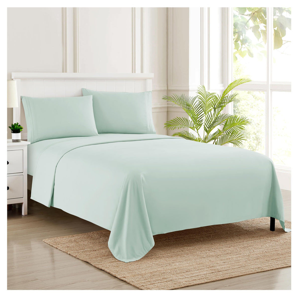 Split King Sheets - Breathable Luxury Sheets With Full Elastic & Secure Corner Straps Built In - 1800 Supreme Collection Extra S