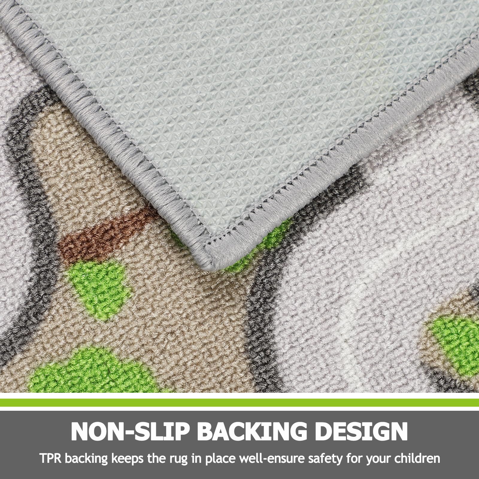 Capslpad Tan Car Road Kid Rug Carpet Playmat For Playoom Traffic Road Kids Play Mat For Toddler Non Slip Washable City Map Race