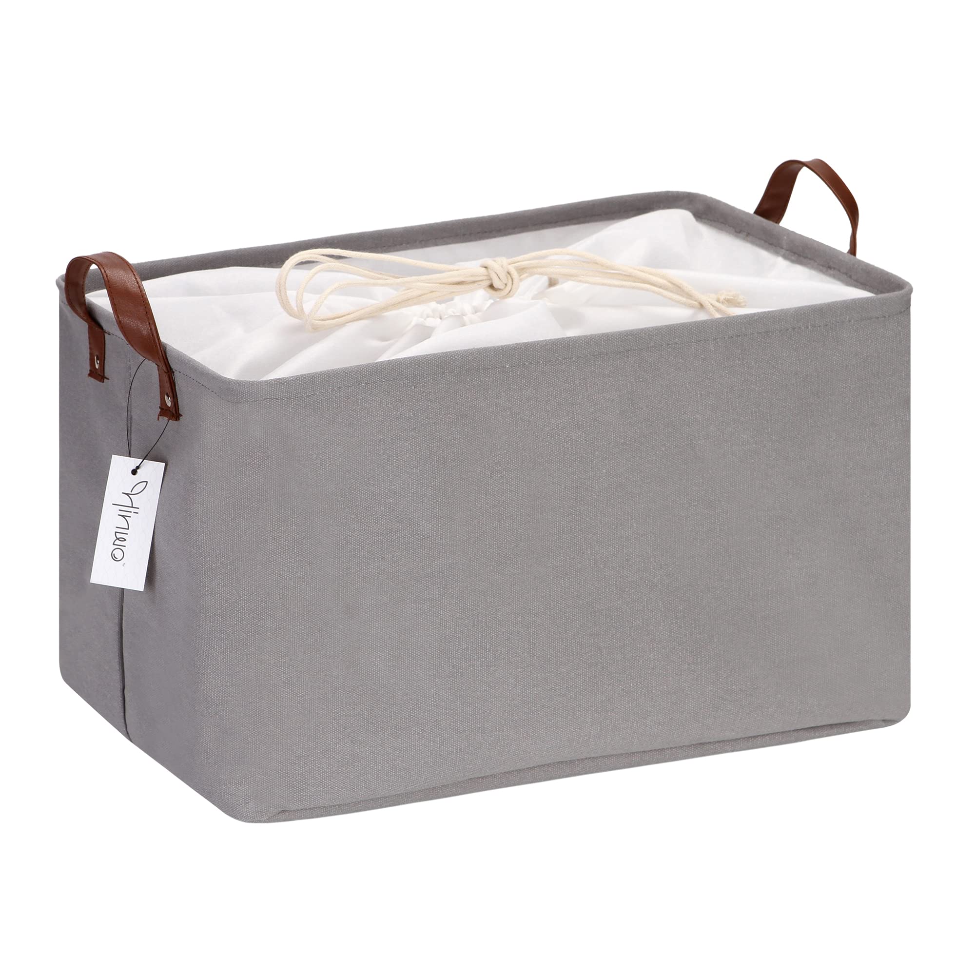 Hinwo 31L Large Storage Bins, Closet Organizers and Storage, Shelf Baskets, Foldable Clothes Storage Baskets with Handles, Conta