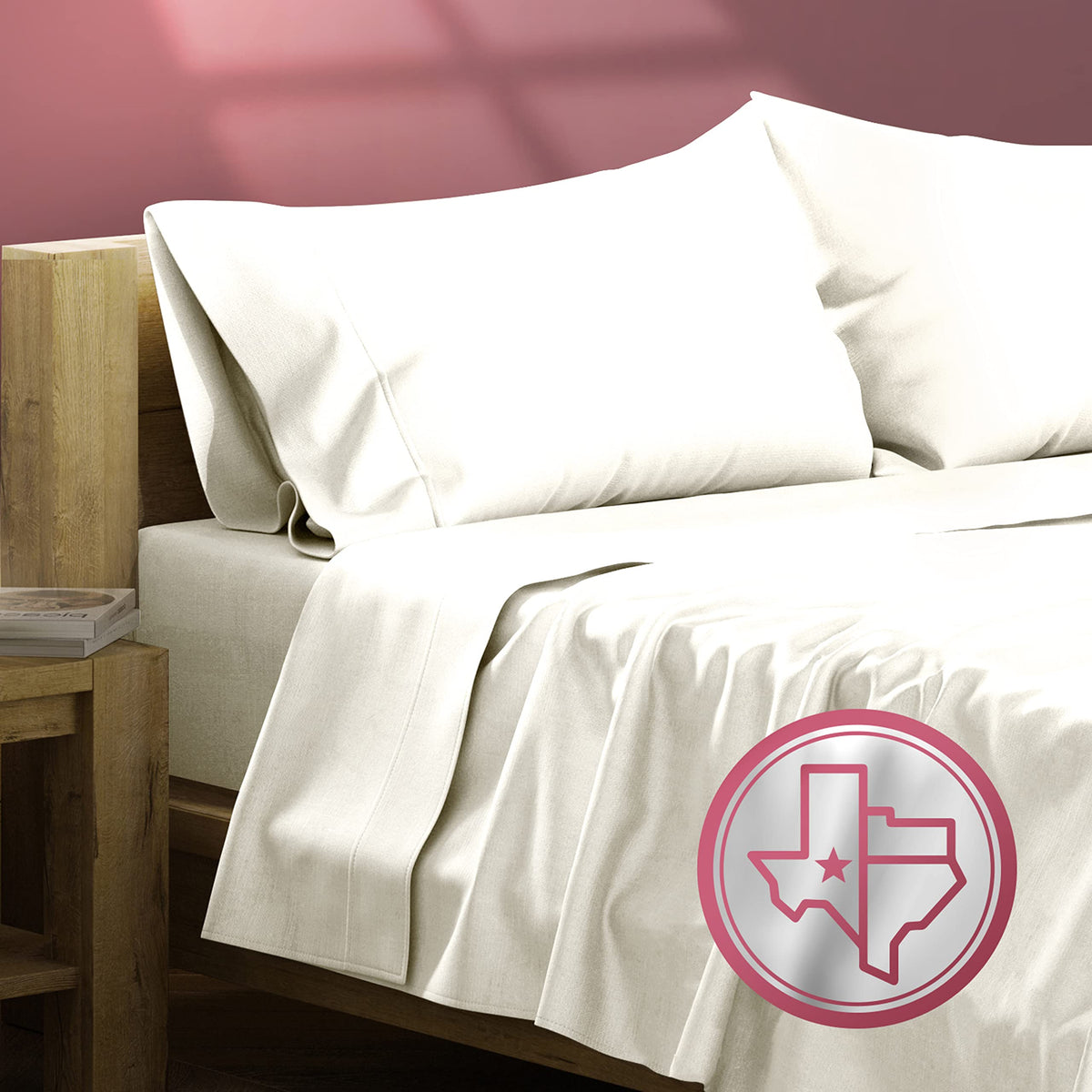 Texas Linen Co. 100% Egyptian Cotton Sheets Full Size - 800 Thread Count 4 Pc Ivory Full Sheet Set For Hot Sleepers, Breathable