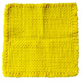 CRM TRADERS Woolen Puja Aasan Mat for Prayers  Handmade Decorative Pooja Mat 18 x 18 inch  (Basanti)