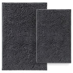 Bathroom Rugs Set 2 Piece Bathroom Mats Bath Rugs Non Slip Bath Rugs for Bathroom, Thick Soft Chenille Bathroom Rug Set, Bathtub