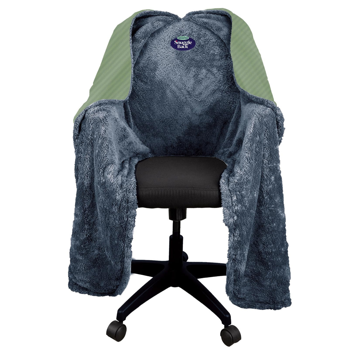 The Original Office Chair Blanket by SnuggleBack; Cozy Comfy Office Desk Chair Wrap Attaches for Convenient Heat and Hands-Free.
