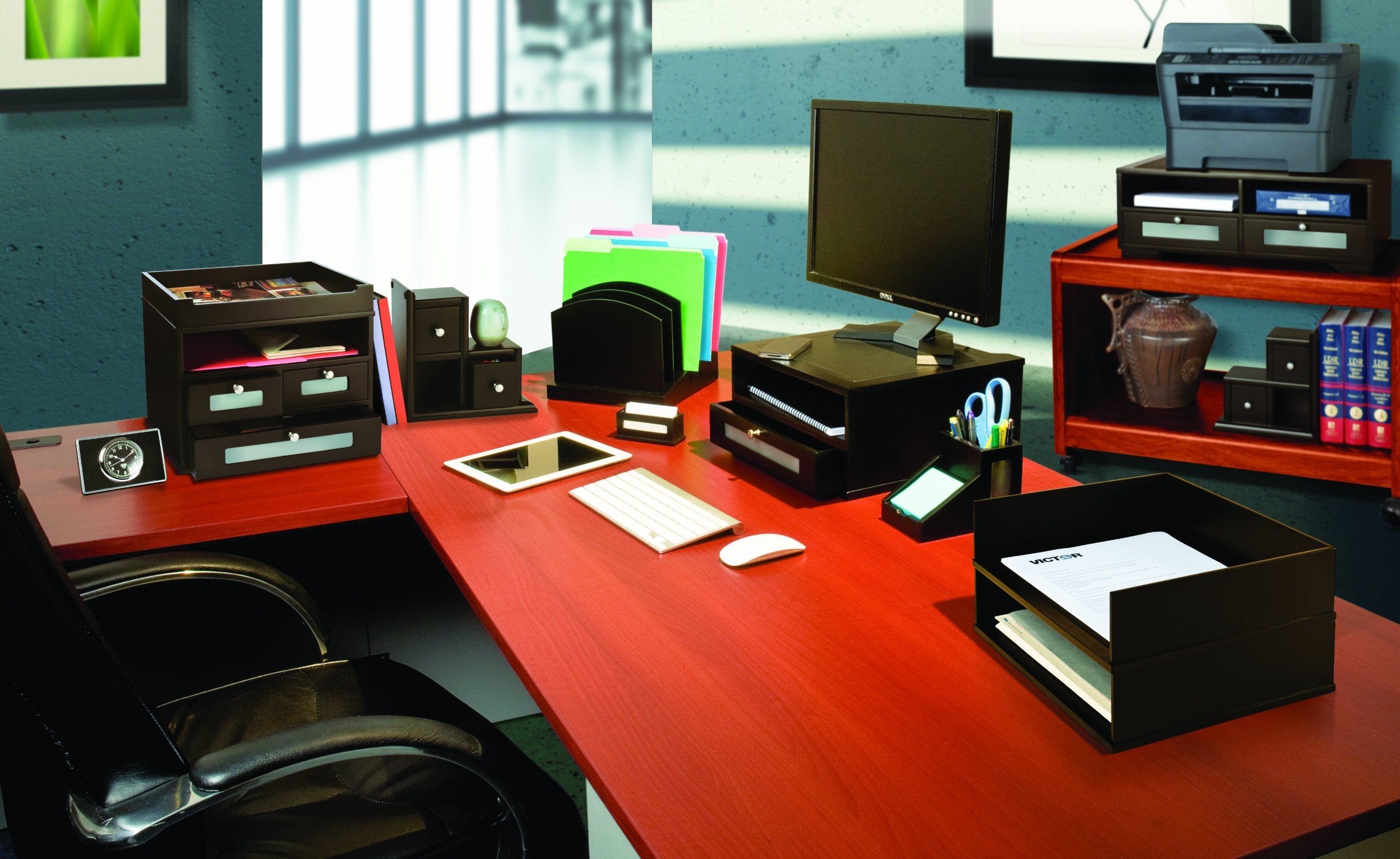 Victor 1120-5 Midnight Black Corner Shelf