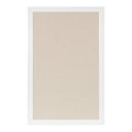 DesignOvation Bosc Framed Natural Linen Fabric Pinboard, 27.5x43.5, White