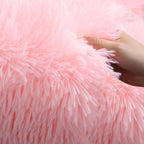 Kchowua 4X6 Pink Thick Fluffy Shag Rugs For Bedroom Girls,Machine Washable Soft Shaggy Fuzzy Throw Cute Small Area Rug For Livin