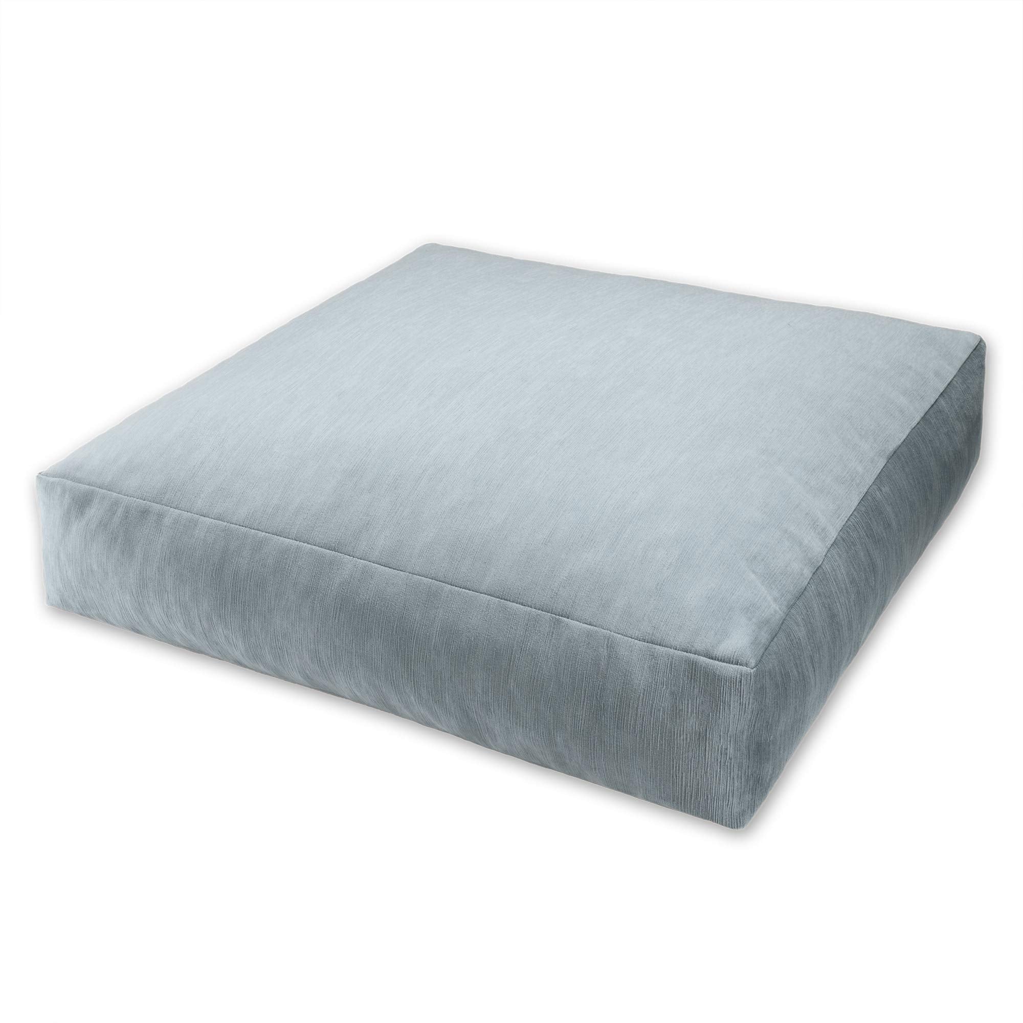 Jaxx Brio Large Dcor Floor Pillow / Meditation Yoga Cushion, Plush Microvelvet, Ice