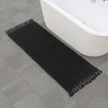 French Connection Nellore Fringe 24 x 64 in. Bath Rug, Black