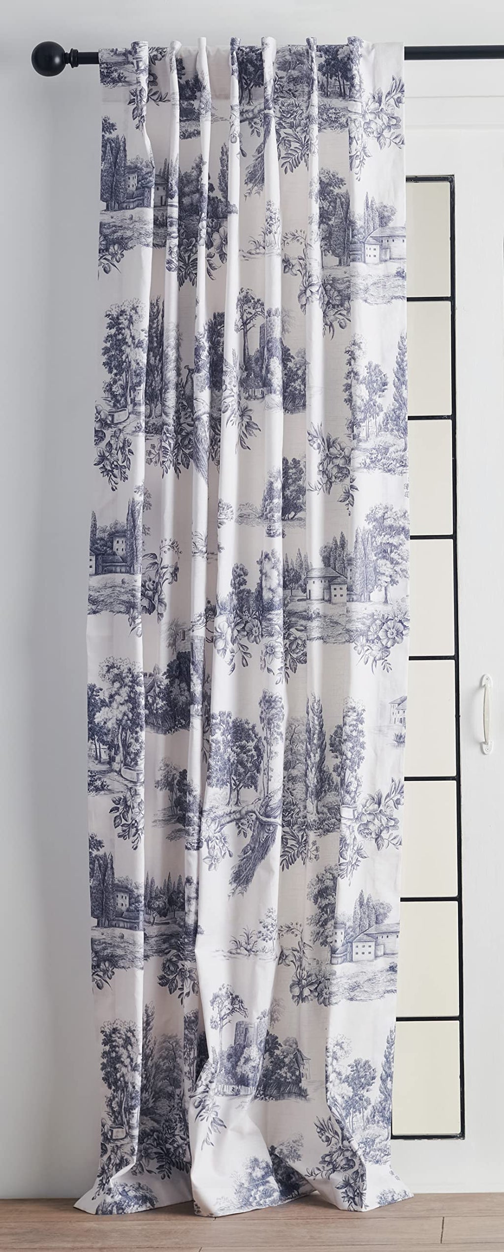 Maison d' Hermine Curtains 100% Cotton Single Panel Curtain 50 Inch x 124 Inch Easy Hanging with a Rod Pocket & Loop for Bathroo
