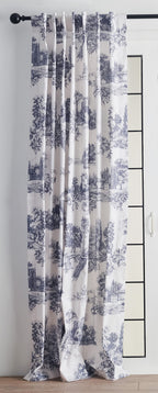 Maison d' Hermine Curtains 100% Cotton Single Panel Curtain 50 Inch x 124 Inch Easy Hanging with a Rod Pocket & Loop for Bathroo