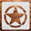 Kachi Pencil Star Craft Stencil for Art and Painting, Size 6 x 6 inch Reusable Stencil for Painting, Fabric, Glass, Wall Paintin