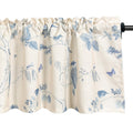 Leeva Kitchen Window Valances For Dining Room Classic Blue, Home Decorative Small Windows Curtains For Studio Bedroom, One Panel