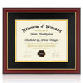 Minesaxel 15x18 Diploma Frames with 11x14 Black Mat Display Documents 11 x 14 or 15 x 18 without Mat, 14x11 Cherry Red Frame for