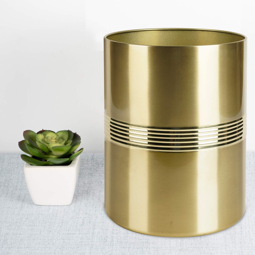 Nu Steel Nusteel Steel Jewel Decorative Stainless Steel Small Trash Can Wastebasket, Garbage Container Bin For Bathrooms, Powder