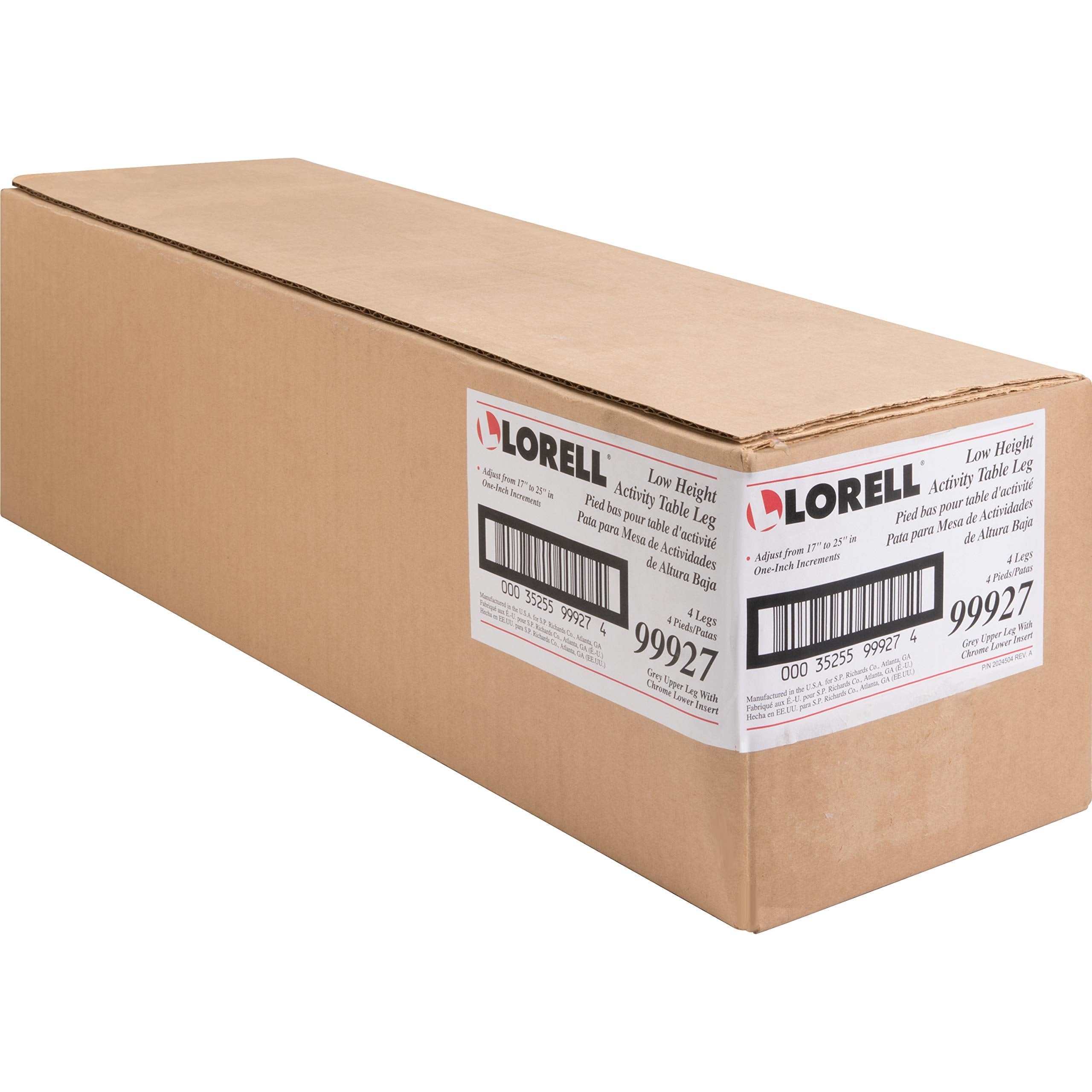 Lorell Classroom Activity Table Low Height Adjustable Kit Leg, Silver Mist, Chrome (99927)