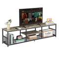 VECELO TV Stand for Televisions up to 80 Inch 70 Entertainment Center with Open Storage Shelves for Living Room/Bedroom, 3 Tiers